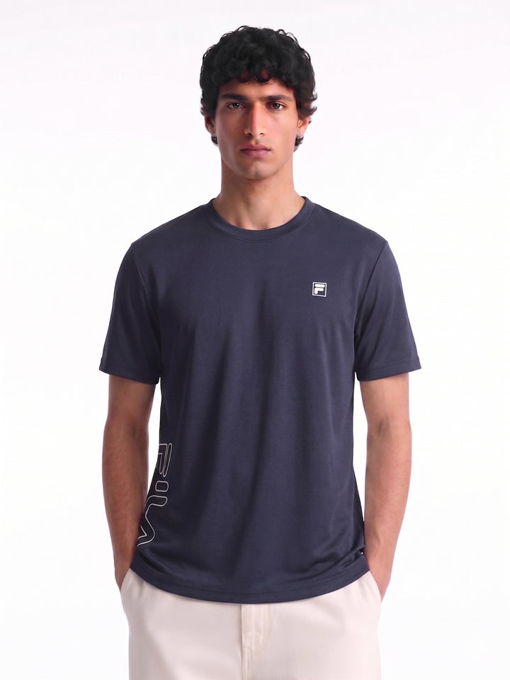 Fila Men Navy Picco Tee Knitted Tee Shirt