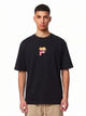 Fila Men Black Dinno Knitted Tee Shirt