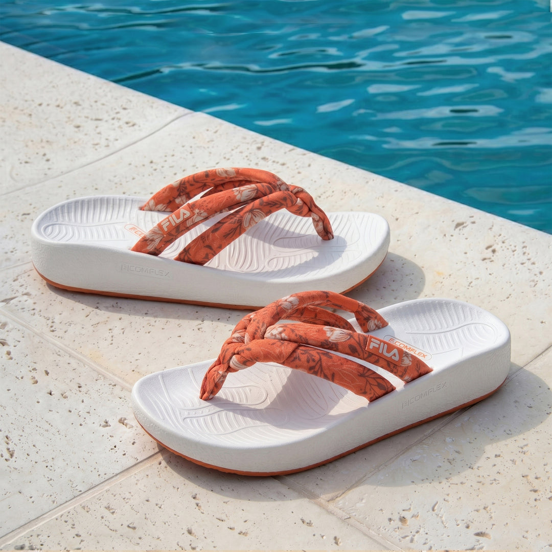 Fila Women Burnt Orange Ario Kini Slippers