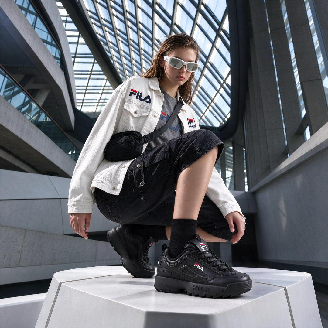 Fila Women Black Disruptor Shoes