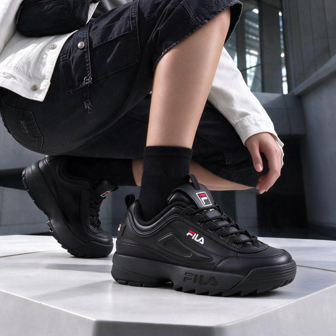 Fila Women Black Disruptor Shoes