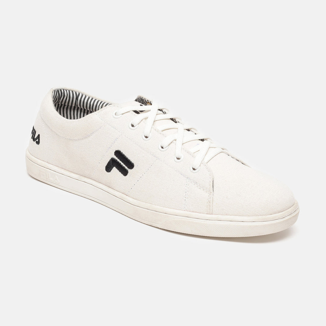 Fila White Eziota Men Canvas Sneakers