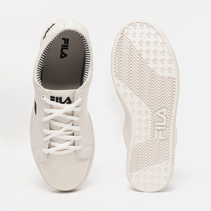 Fila White Eziota Men Canvas Sneakers