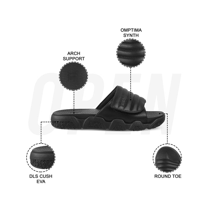 Fila Unisex Forida Black Sliders
