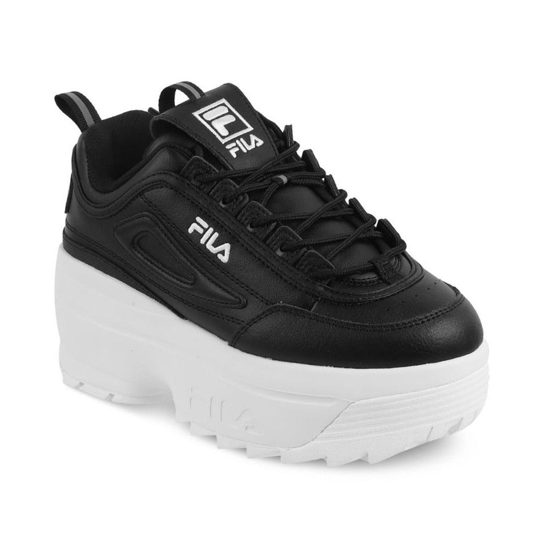 Fila Womens Disruptor II Wedge Black Sneakers