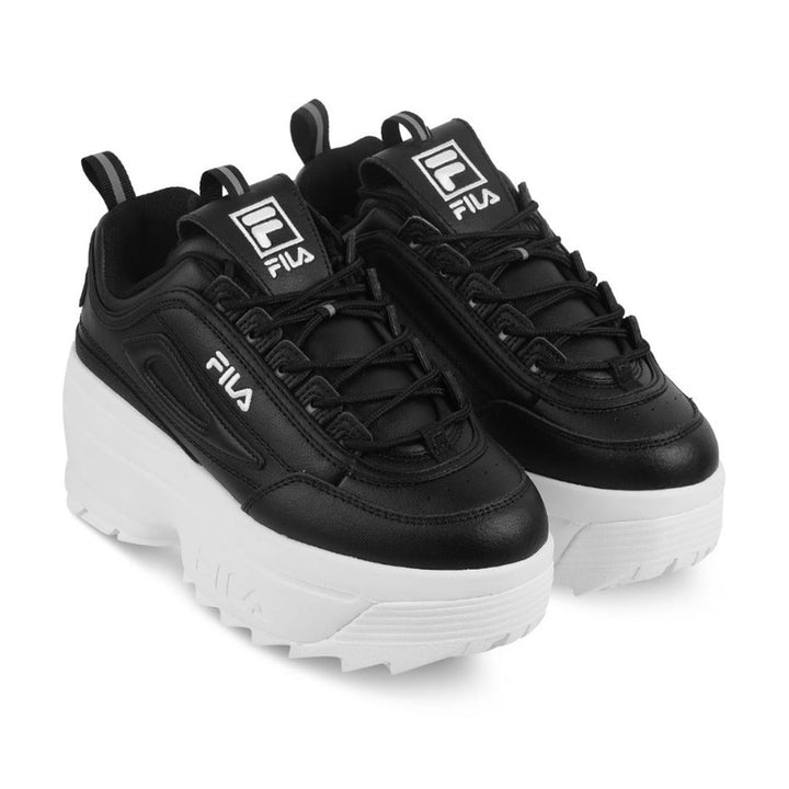 Fila Womens Disruptor II Wedge Black Sneakers