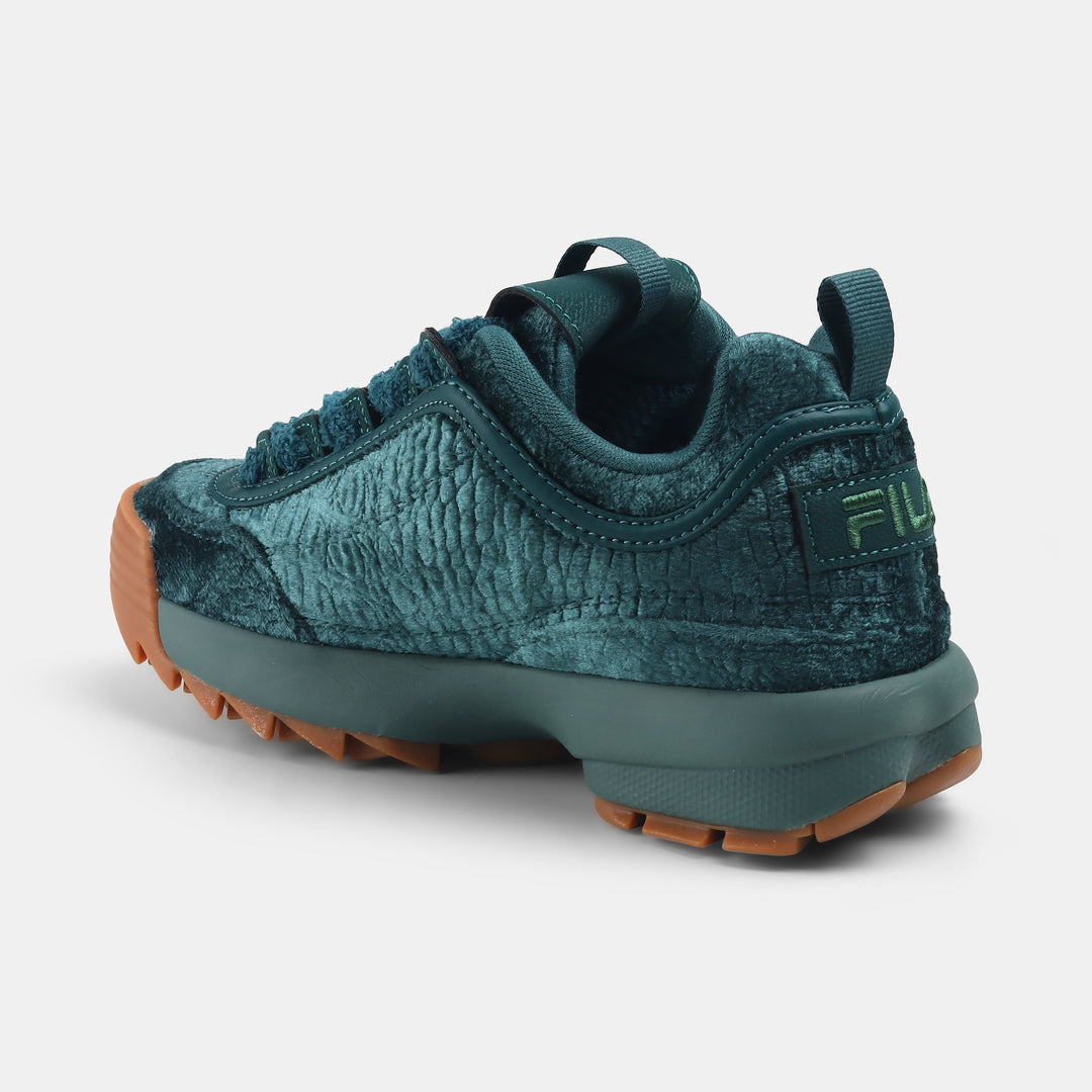 Fila Women Teal Disruptor 2 Velvet Shoes