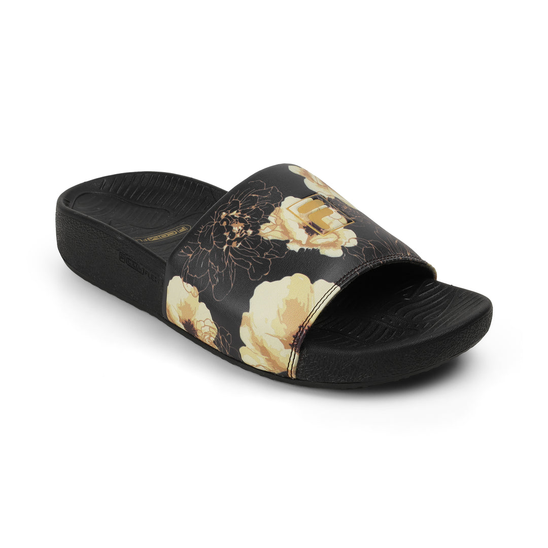 Fila Women Black-Yellow Senna Slides