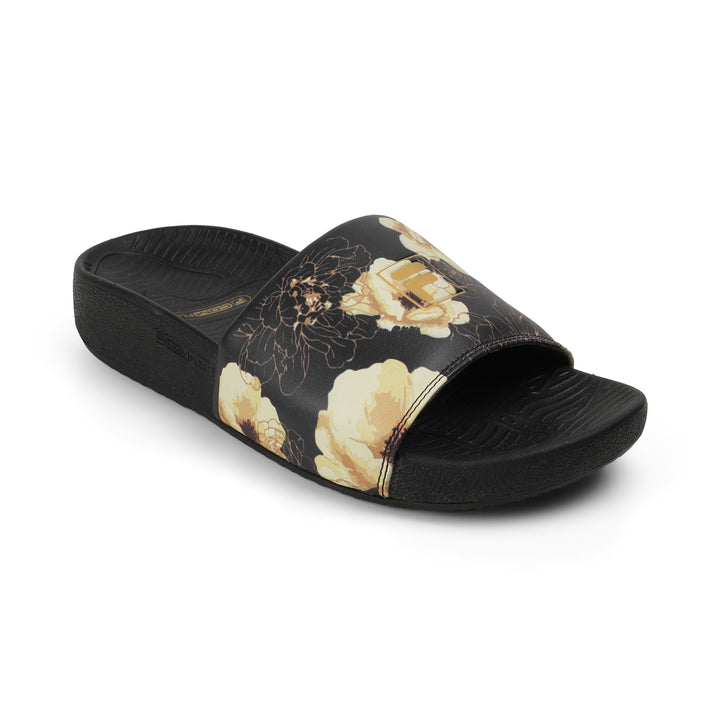 Fila Women Black-Yellow Senna Slides