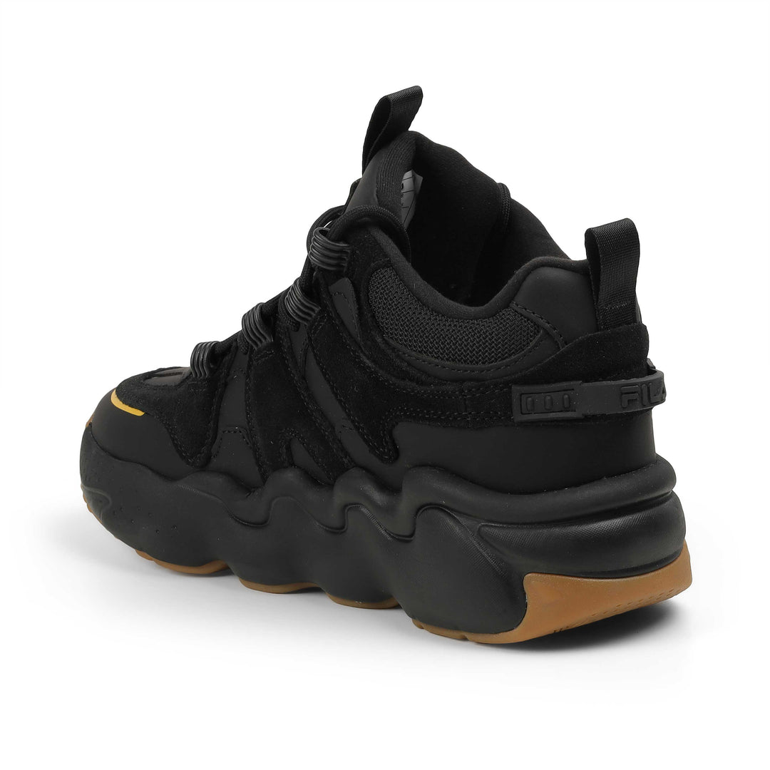 Fila Men Black-Gold Tss High Sneakers