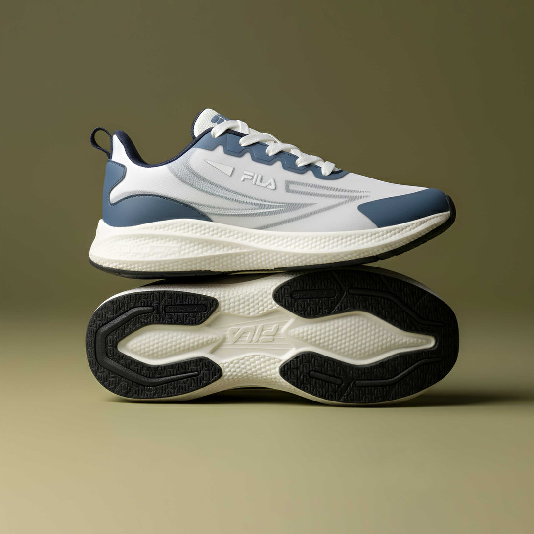 Fila Men White-Navy Tekno Shoes