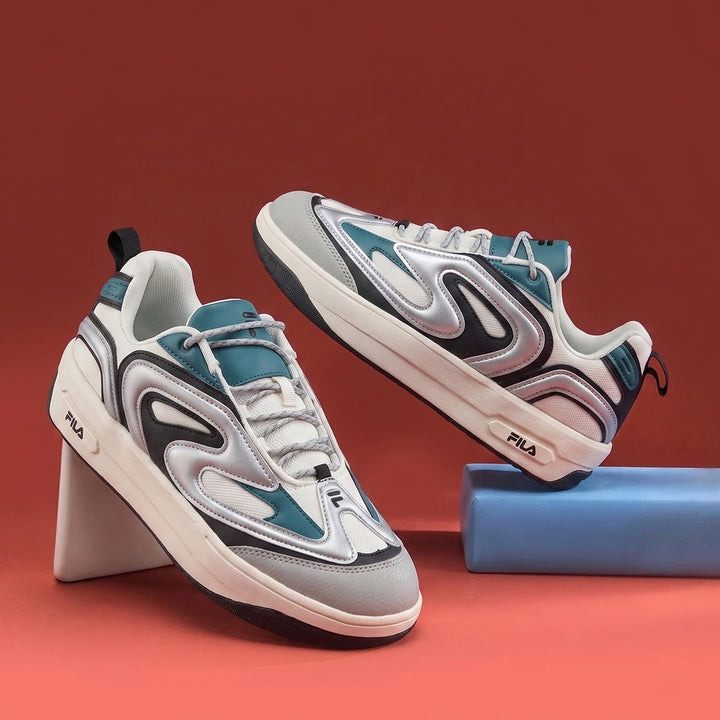 Fila Men White-Teal Dazer Shoes