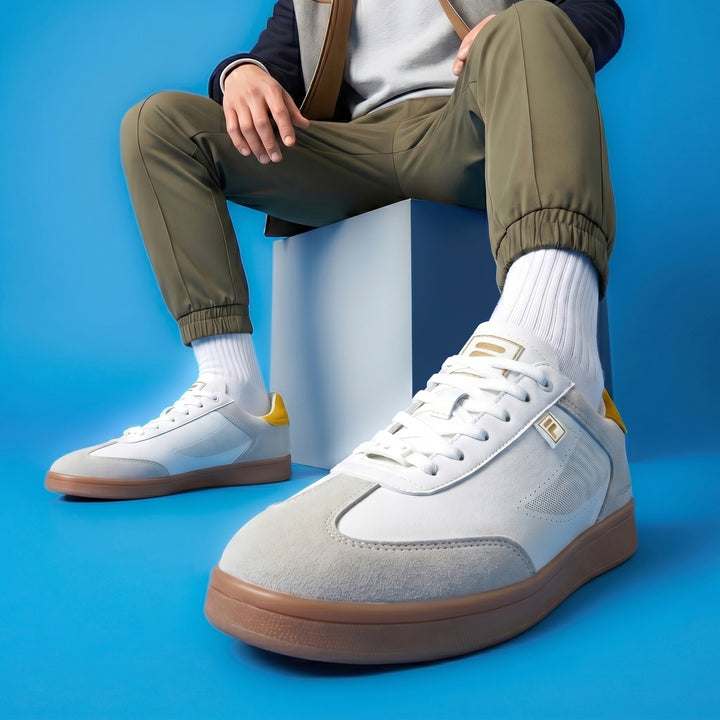 Fila Men White - Yellow Asher Suede Shoes
