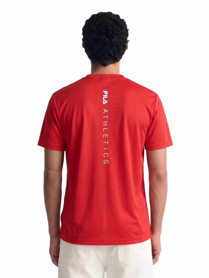 Fila Men Red Picco Tee Knitted Tee Shirt