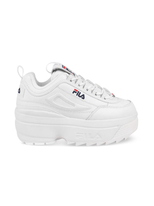 Fila Womens Disruptor II Wedge White Sneakers