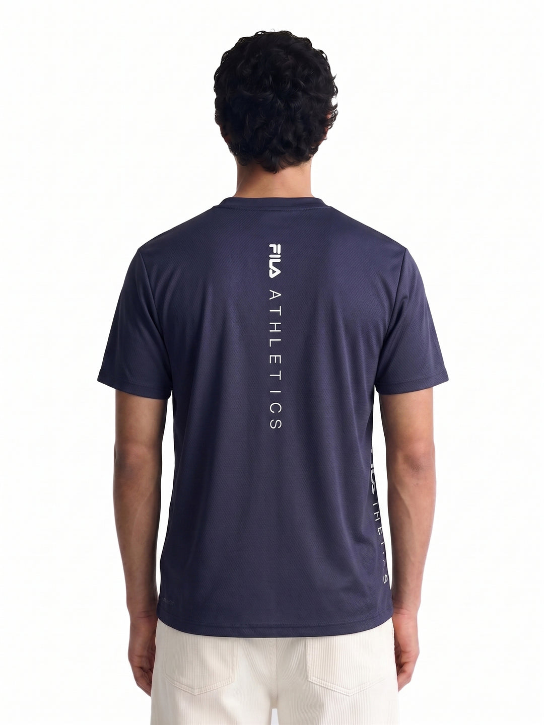 Fila Men Navy Picco Tee Knitted Tee Shirt