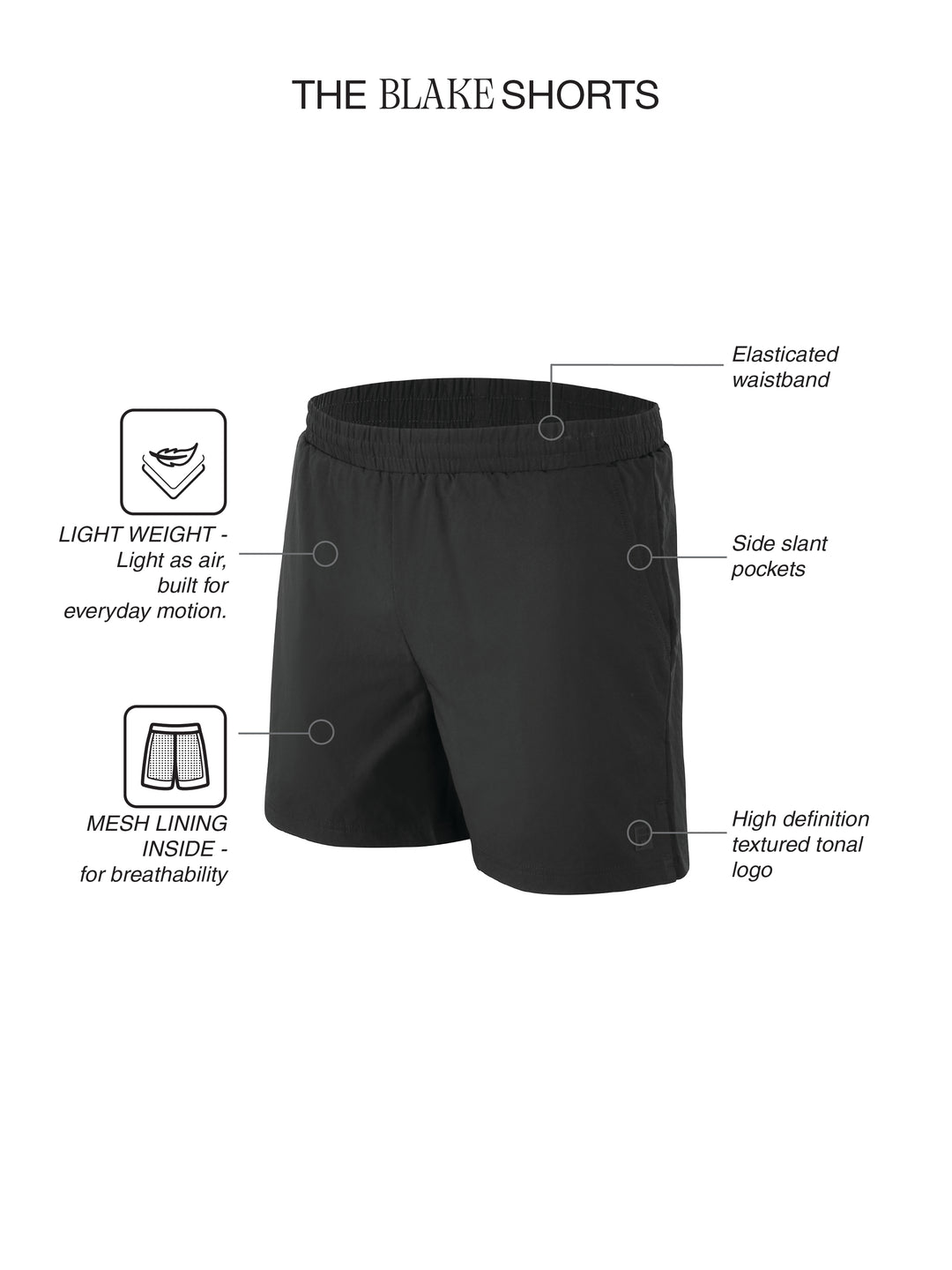 Fila Men Black Blake Shorts