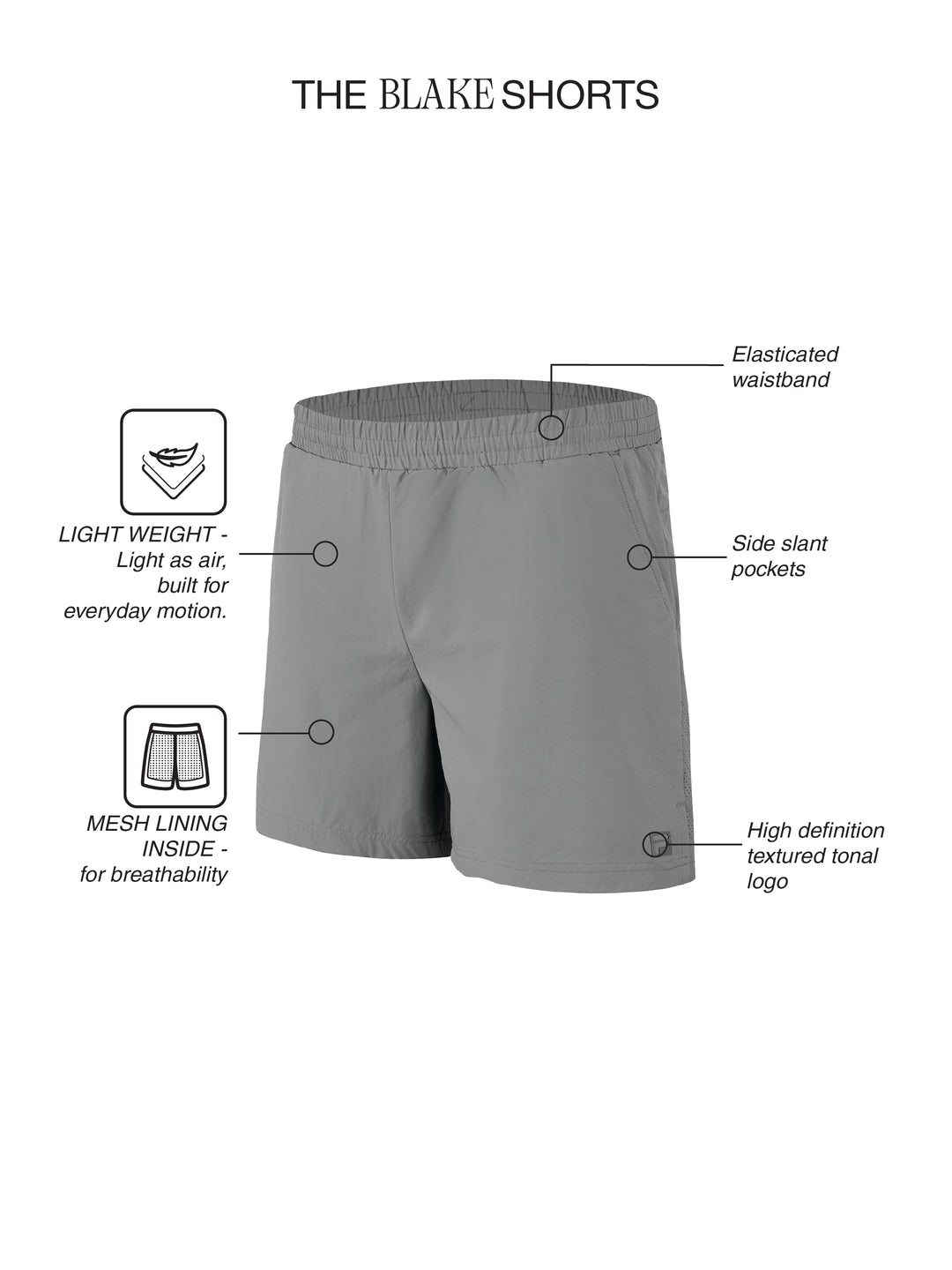 Fila Men Quietgrey Blake Shorts
