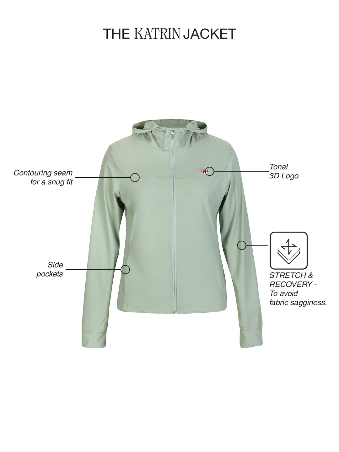 Fila Women Iceberg Green Katrin Jacket
