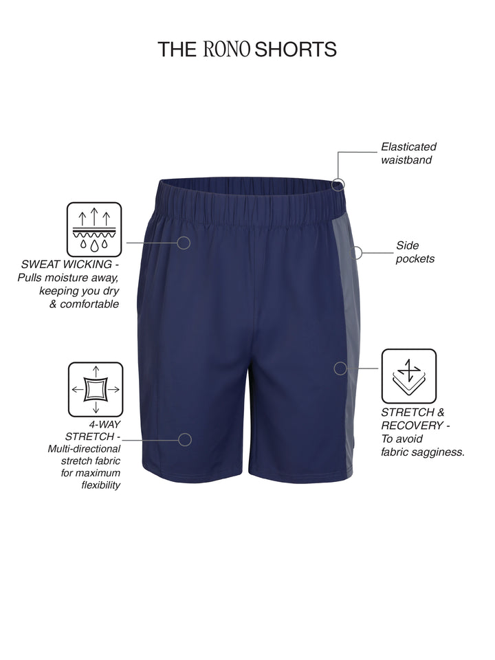 Fila Men Navy Rono Shorts