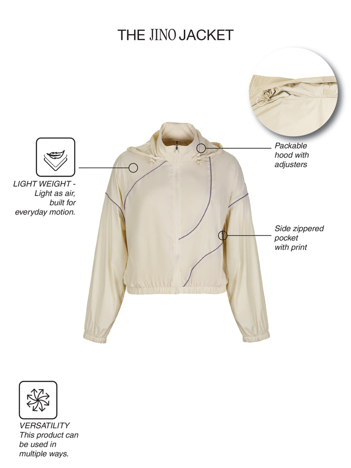 Fila Women Beige-Grape Jino Jacket
