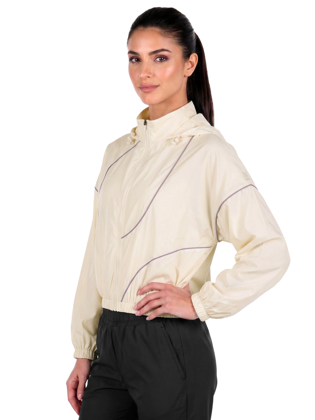 Fila Women Beige-Grape Jino Jacket