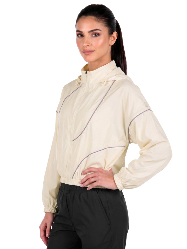 Fila Women Beige-Grape Jino Jacket