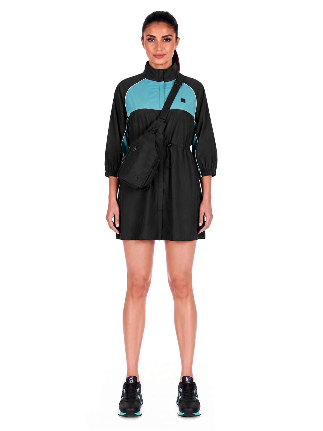 Fila Women Black-Turquoise Gibby Dress
