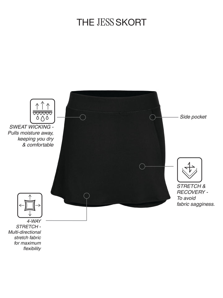 Fila Women Black Jess Skort