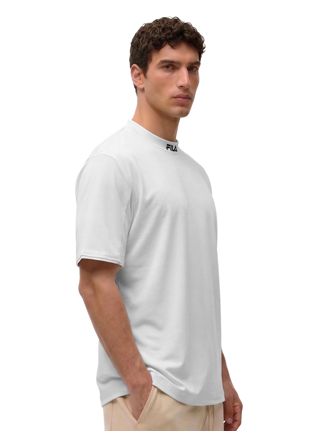 Fila Men White Gamen Knitted Tee Shirt
