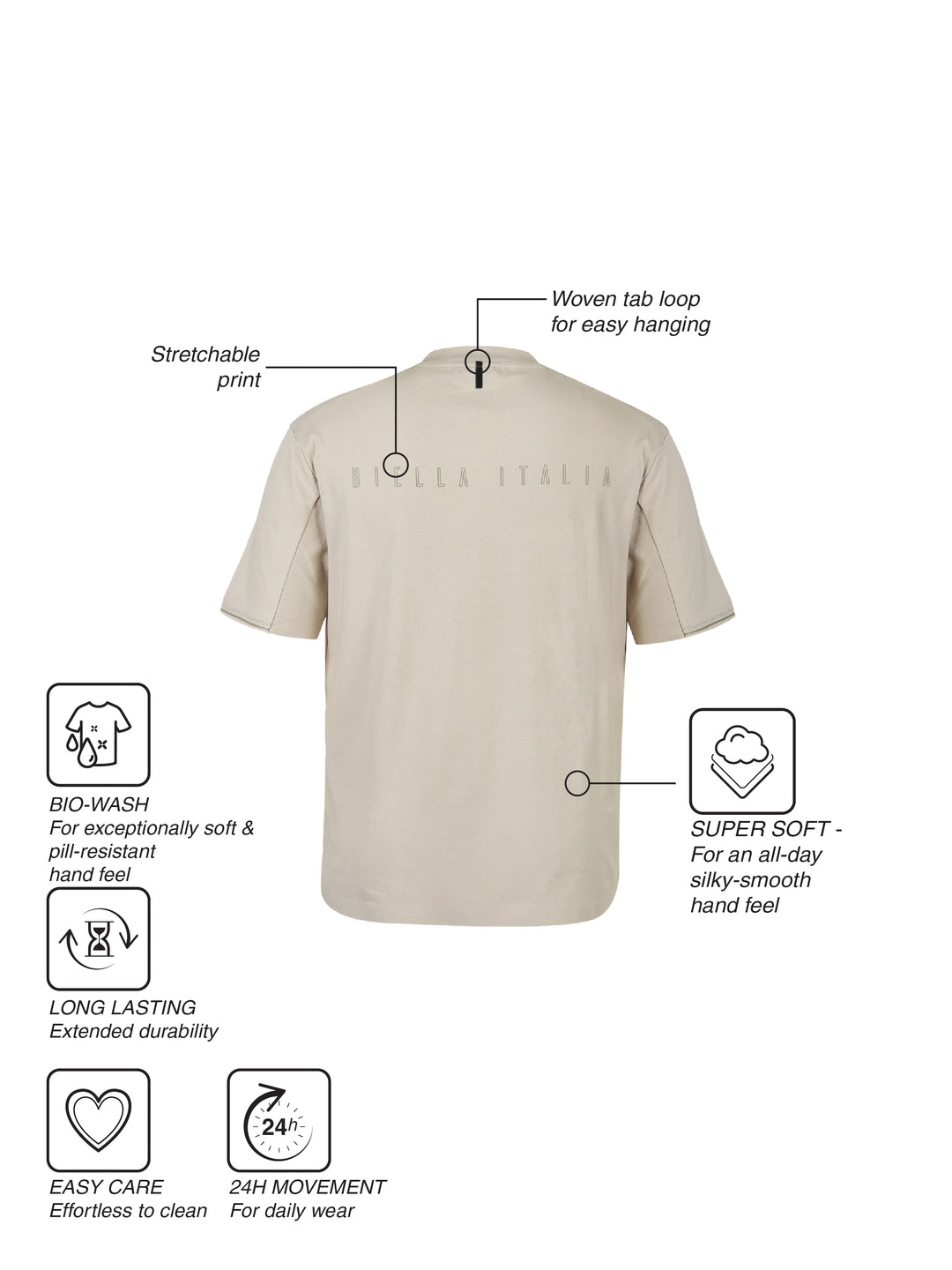 Fila Men Beige Gamen Knitted Tee Shirt