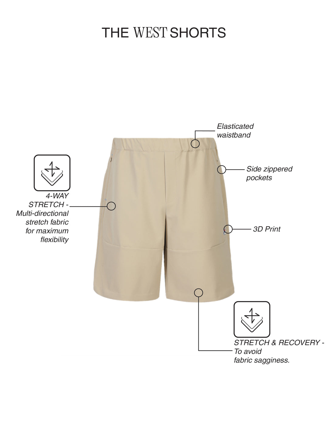 Fila Men Beige West Woven Shorts