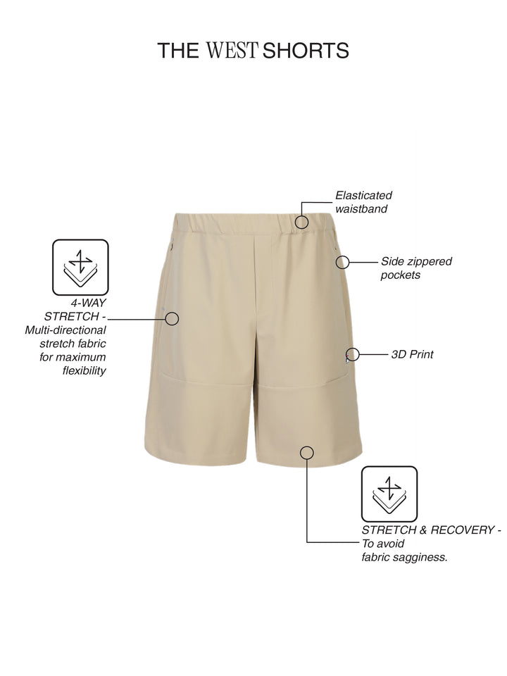 Fila Men Beige West Woven Shorts