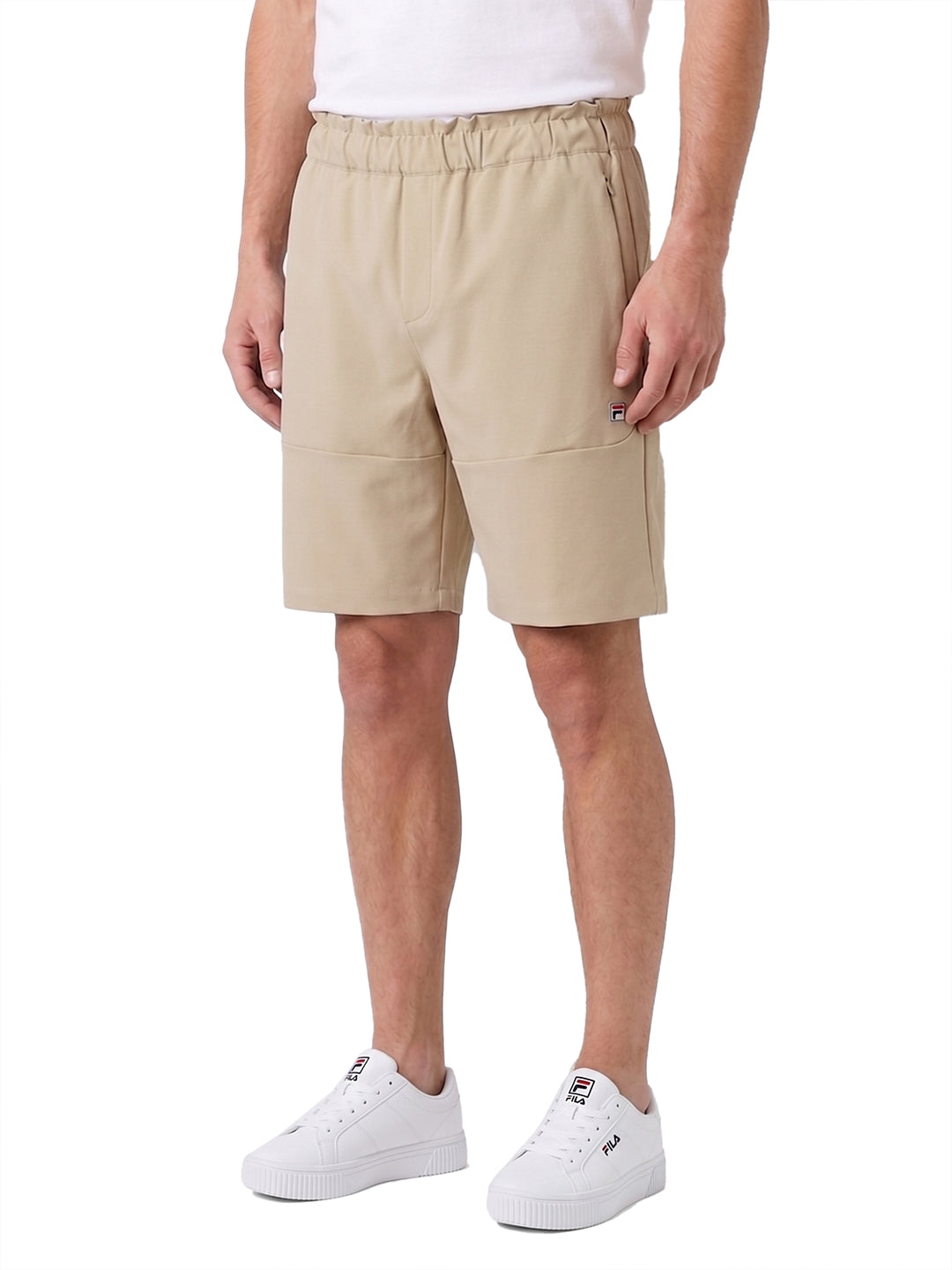 Fila Men Beige West Woven Shorts