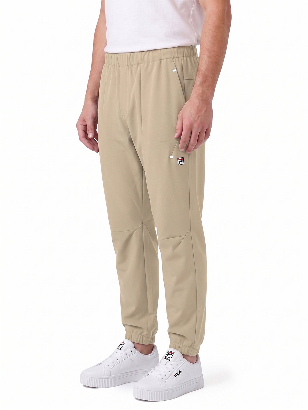 Fila Men Beige Garon Woven Pants