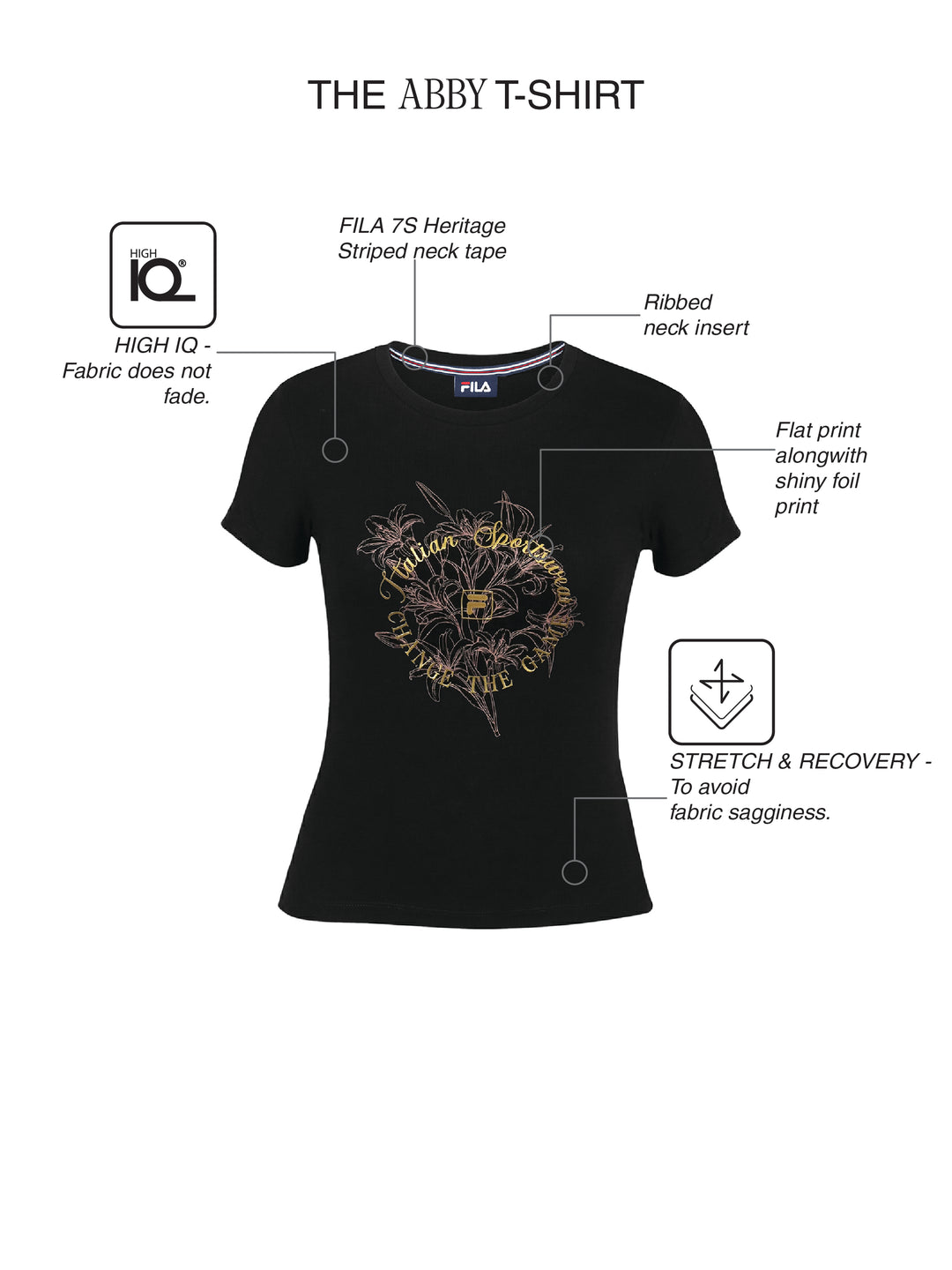 Fila Women Black Abby Knitted Tee