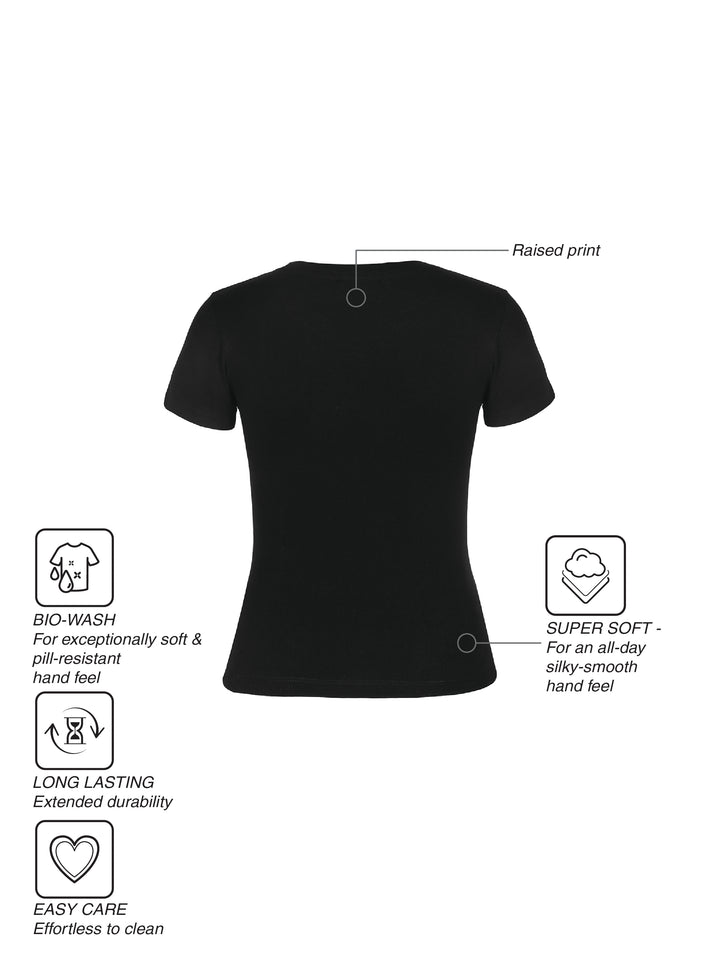 Fila Women Black Abby Knitted Tee