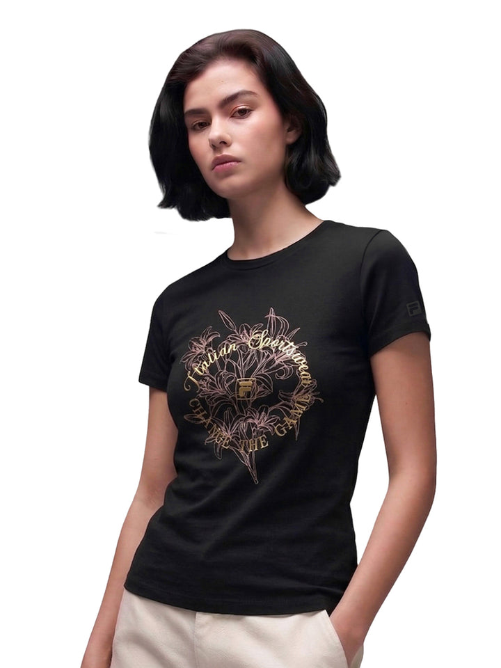 Fila Women Black Abby Knitted Tee