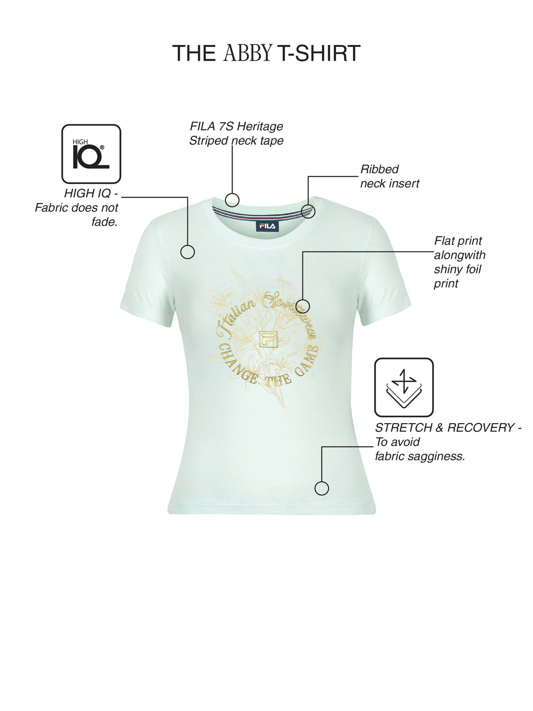 Fila Women Sky Blue Abby Knitted Tee