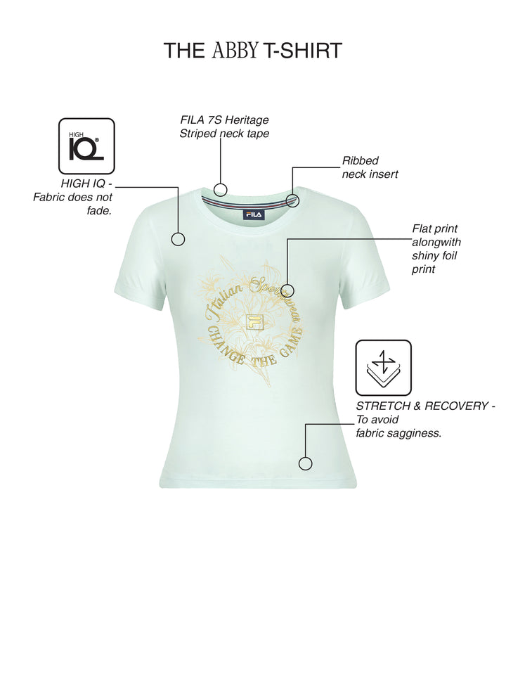 Fila Women Sky Blue Abby Knitted Tee