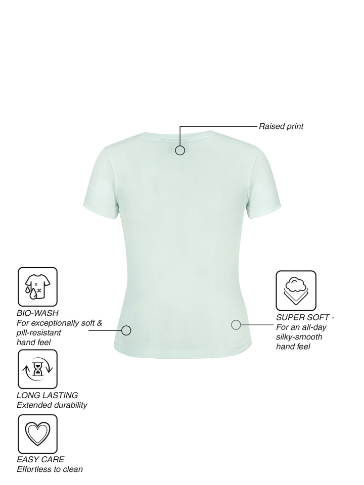 Fila Women Sky Blue Abby Knitted Tee