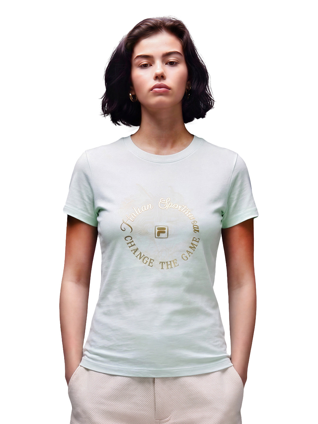 Fila Women Sky Blue Abby Knitted Tee