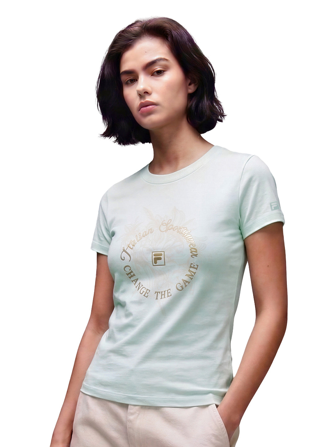 Fila Women Sky Blue Abby Knitted Tee