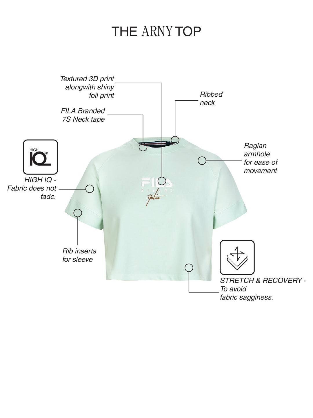 Fila Women Lime Arny Knitted Tee