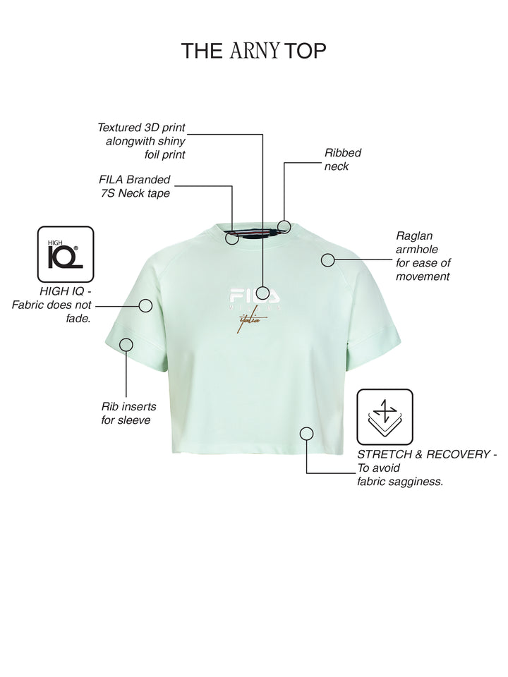 Fila Women Lime Arny Knitted Tee