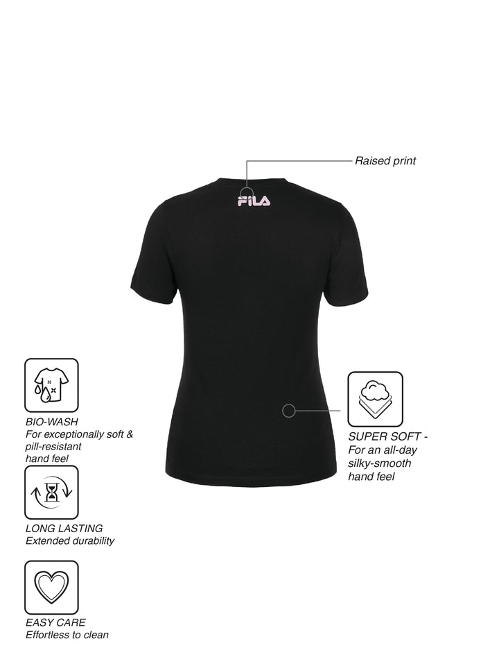 Fila Women Black Sollie Knitted Tee