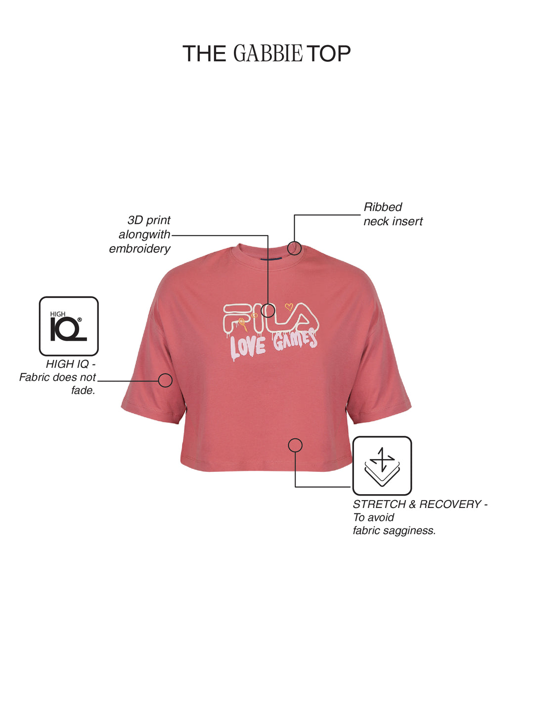 Fila Women Mauv Gabbie Knitted Tee