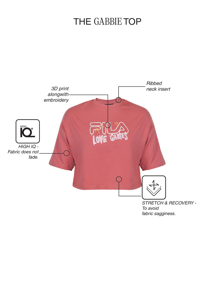 Fila Women Mauv Gabbie Knitted Tee