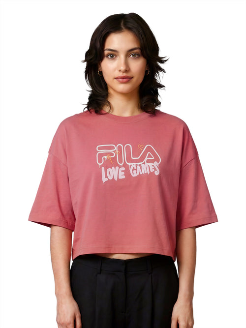Fila Women Mauv Gabbie Knitted Tee