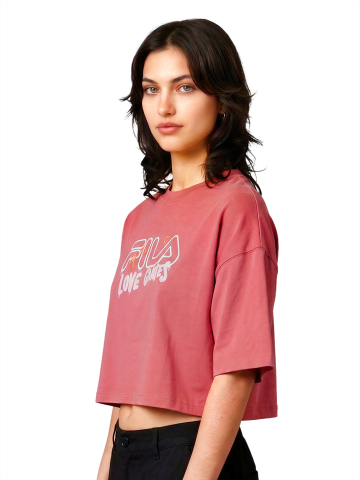 Fila Women Mauv Gabbie Knitted Tee